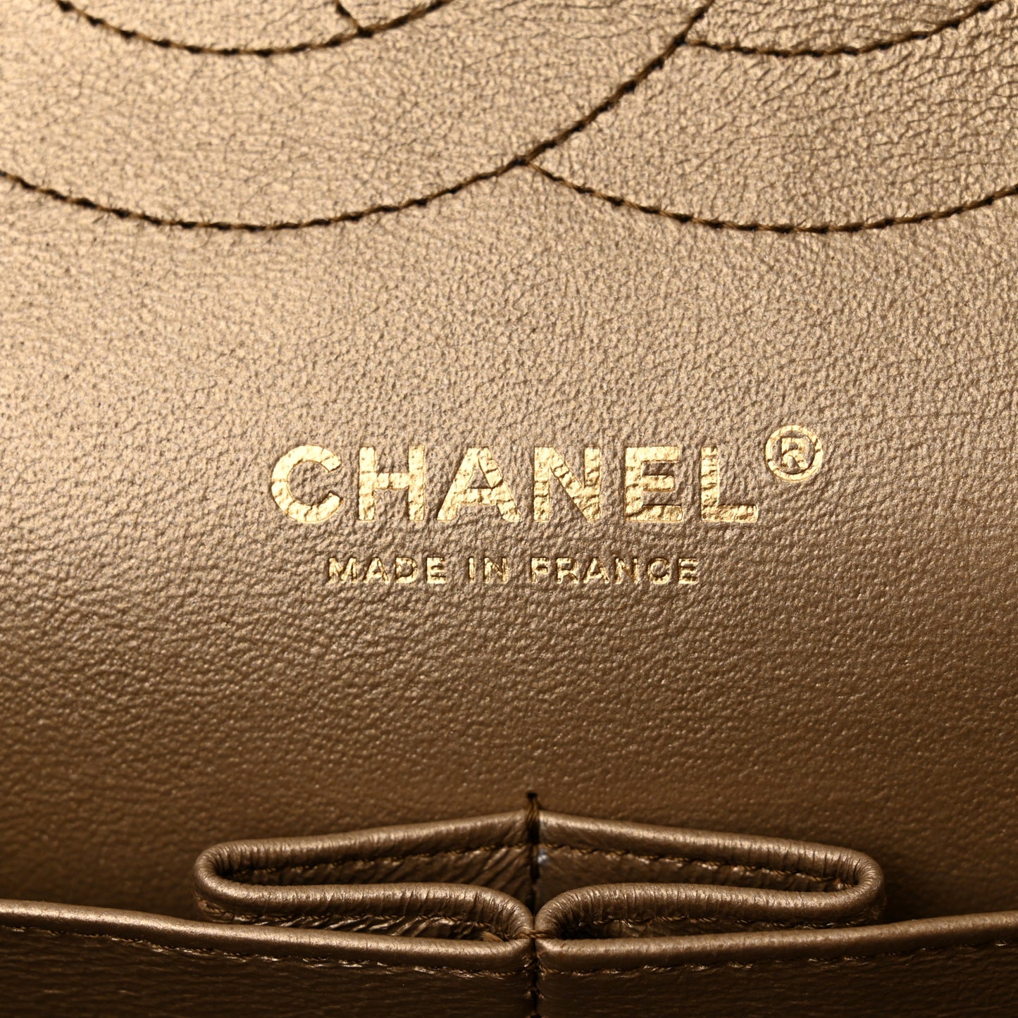 Metallic Lambskin Quilted Jumbo Double Flap Gold