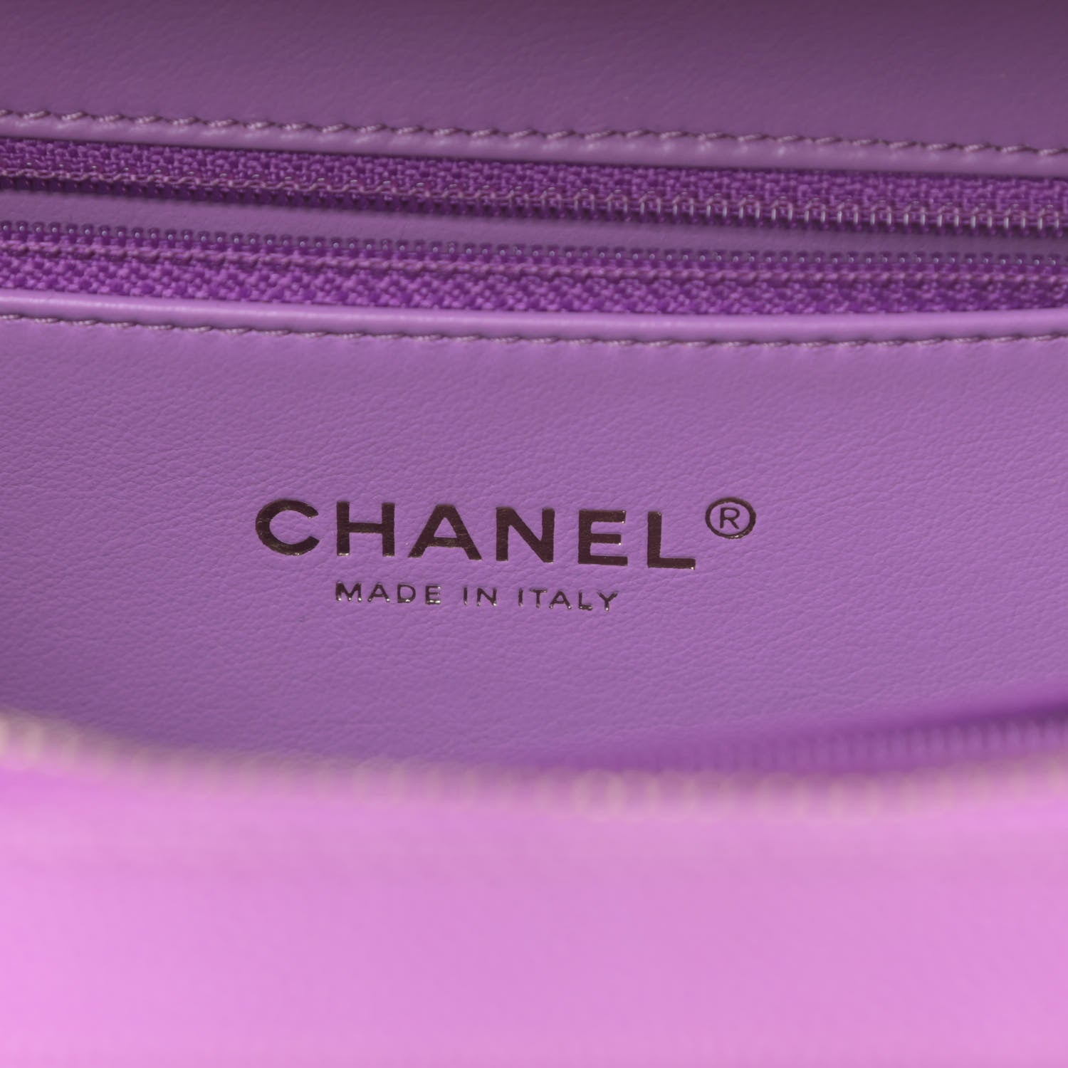 Chanel Caviar Quilted Medium CC Filigree Vanity Case Purple 6 of 12