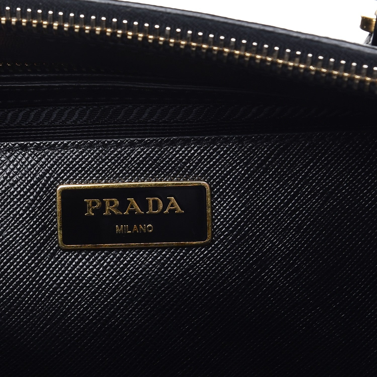 Prada Saffiano Medium Galleria Double Zip Tote Black 7 of 9