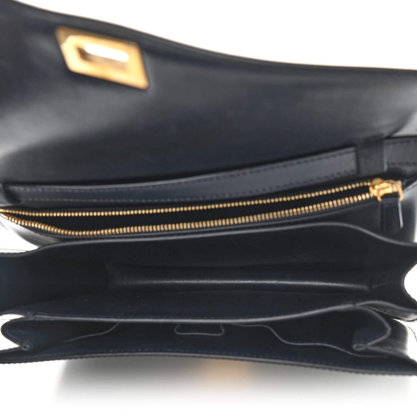 Box Calfskin Medium Classic Box Flap Bag Navy
