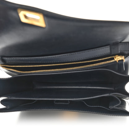 Celine Box Calfskin Medium Classic Box Flap Bag Navy 4 of 13