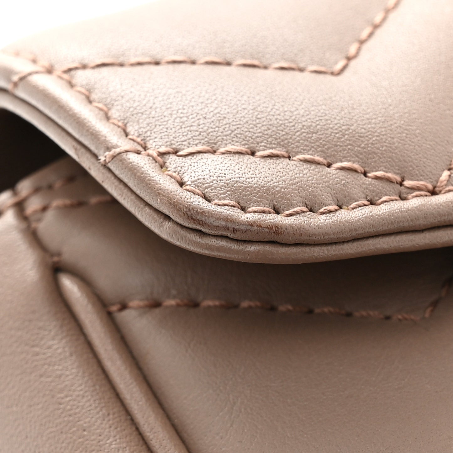 Calfskin Matelasse Super Mini GG Marmont Shoulder Bag Porcelain Rose