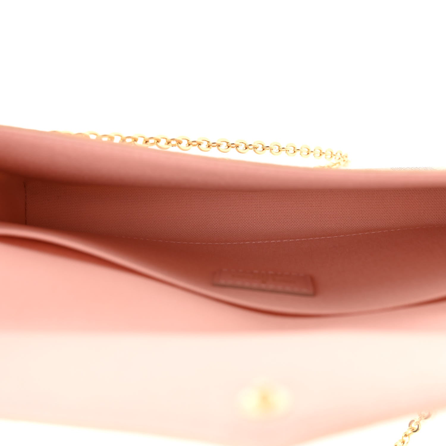 Louis Vuitton Damier Azur Pochette Felicie Chain Wallet Rose Ballerine 5 of 11