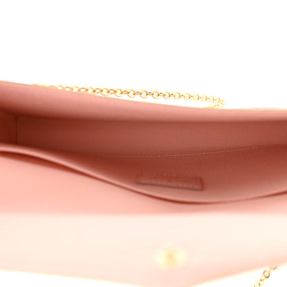 Louis Vuitton Damier Azur Pochette Felicie Chain Wallet Rose Ballerine 5 of 11