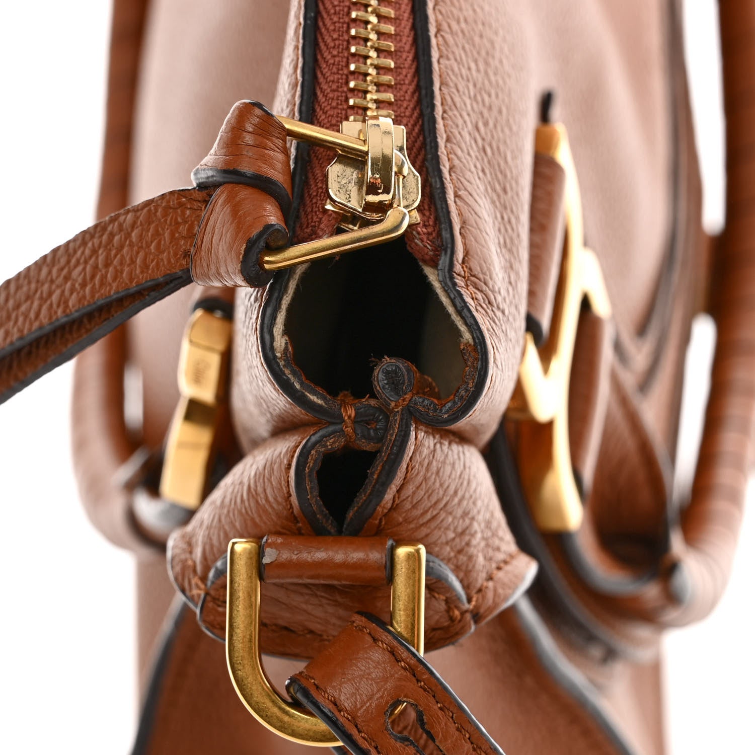 Chloe Calfskin Medium Marcie Satchel Tan 11 of 11