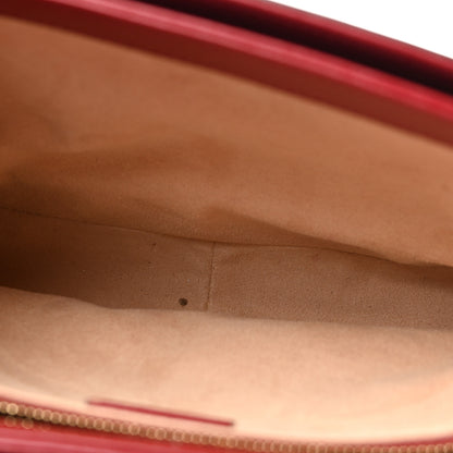 Gucci GG Supreme Monogram Azalea Calfskin Horsebit 1955 Shoulder Bag Beige Ebony New Cherry Red 5 of 13