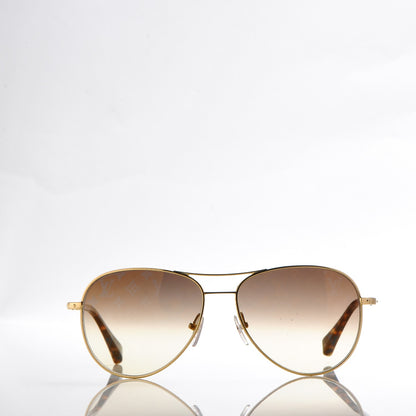 Louis Vuitton Conspiration Pilote Sunglasses Z0164U Gold 3 of 12