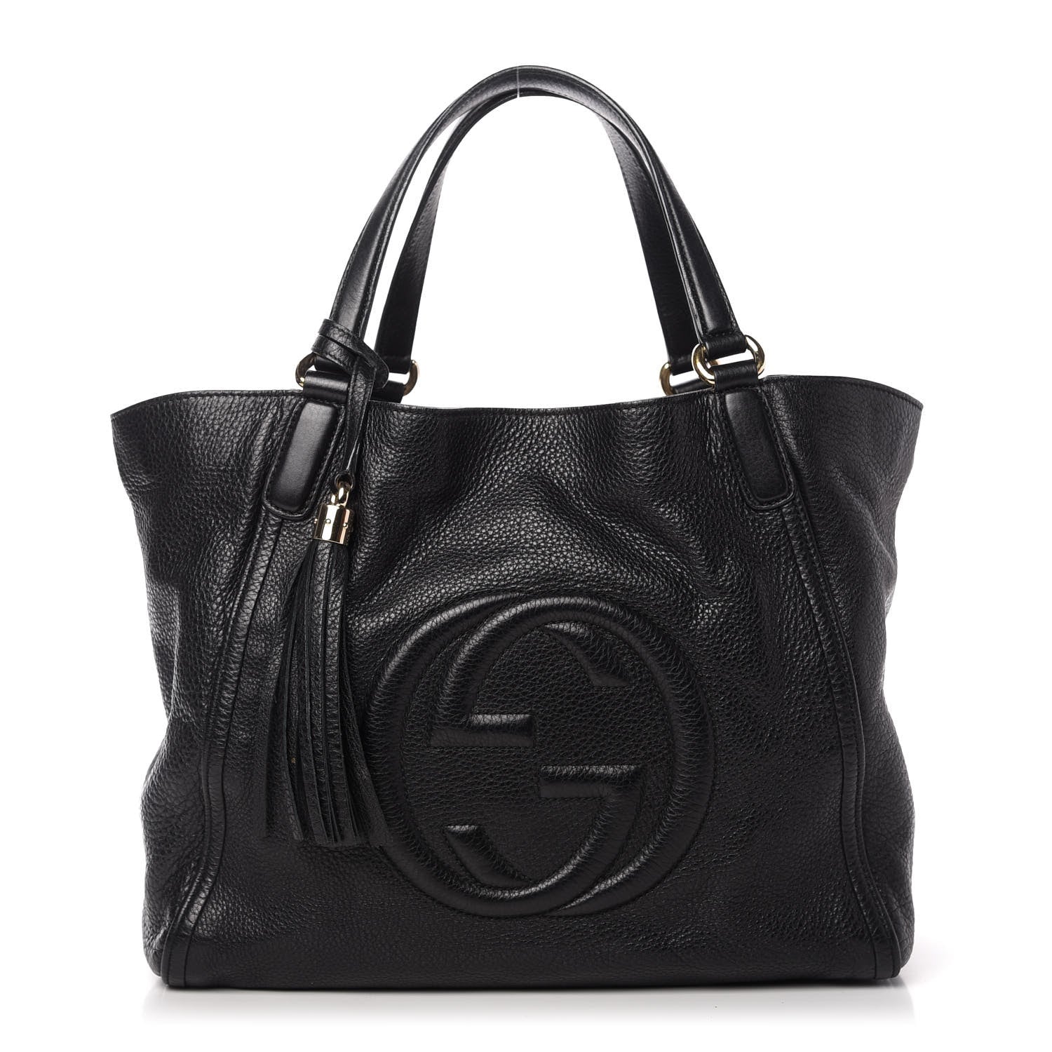 Gucci Pebbled Calfskin Medium Soho Shoulder Bag Black 1 of 10
