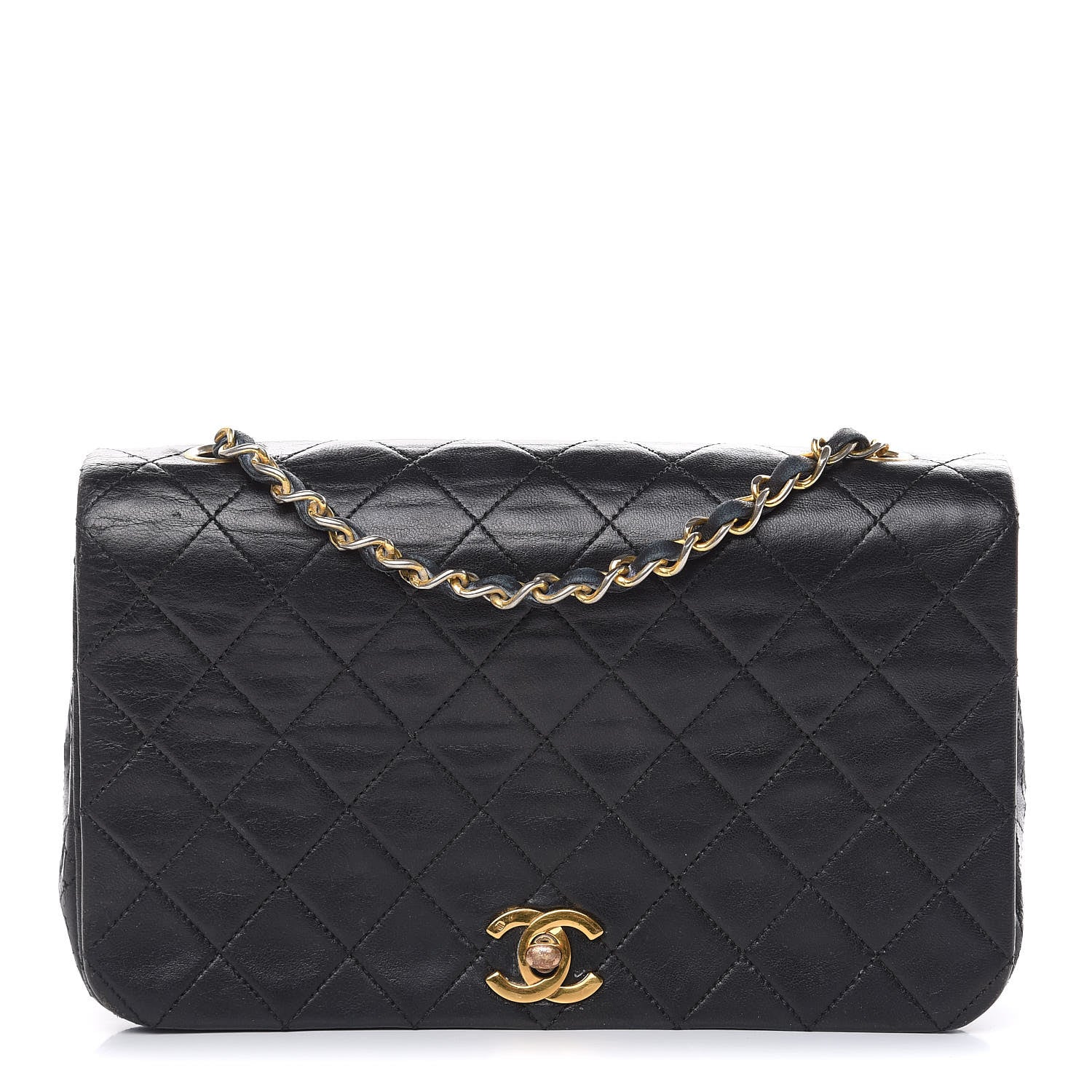 Chanel Lambskin Quilted Small Single Flap Black 1 of 21