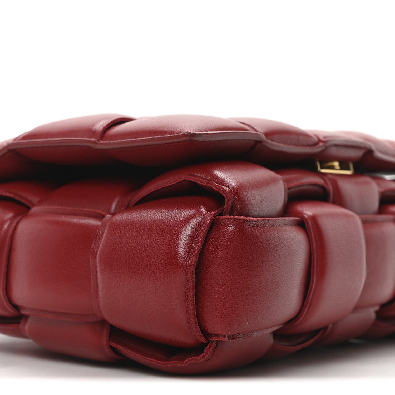 Bottega Veneta Nappa Maxi Intreccio Padded Cassette Crossbody Bag Dark Red 8 of 9