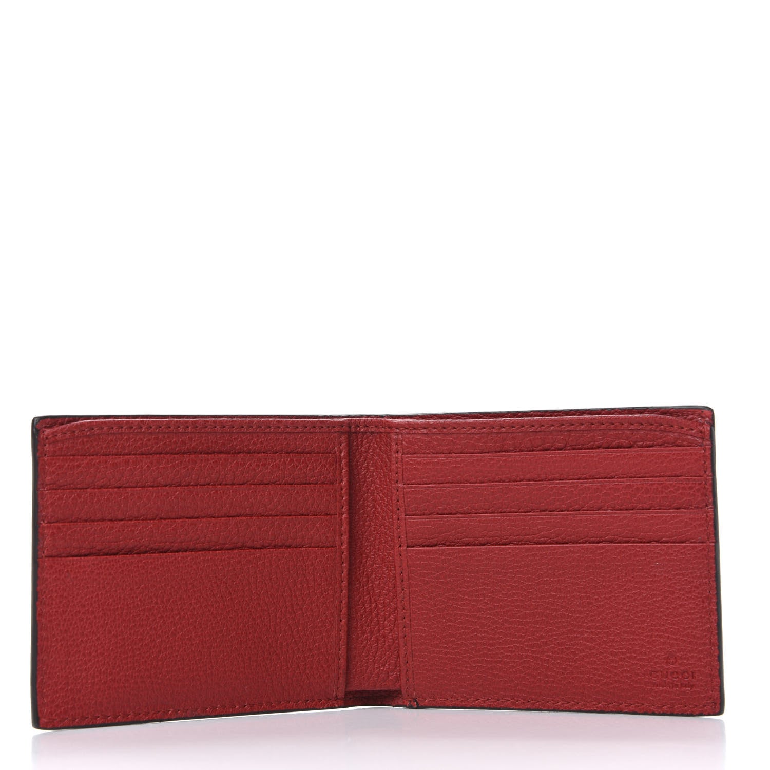 Gucci Calfskin Logo Bi-Fold Wallet Red 5 of 7