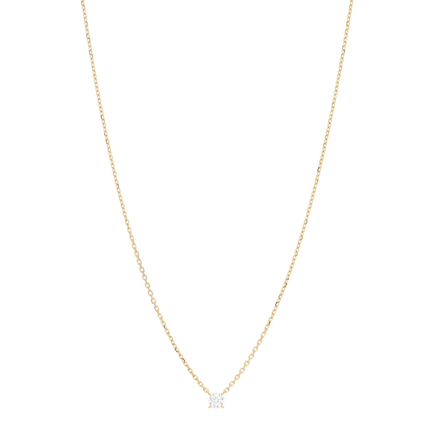 18K Yellow Gold Diamond .54ct Solitaire 1895 Pendant Necklace
