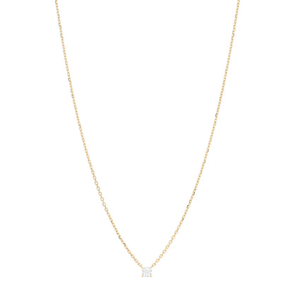 Cartier 18K Yellow Gold Diamond .54ct Solitaire 1895 Pendant Necklace 1 of 4