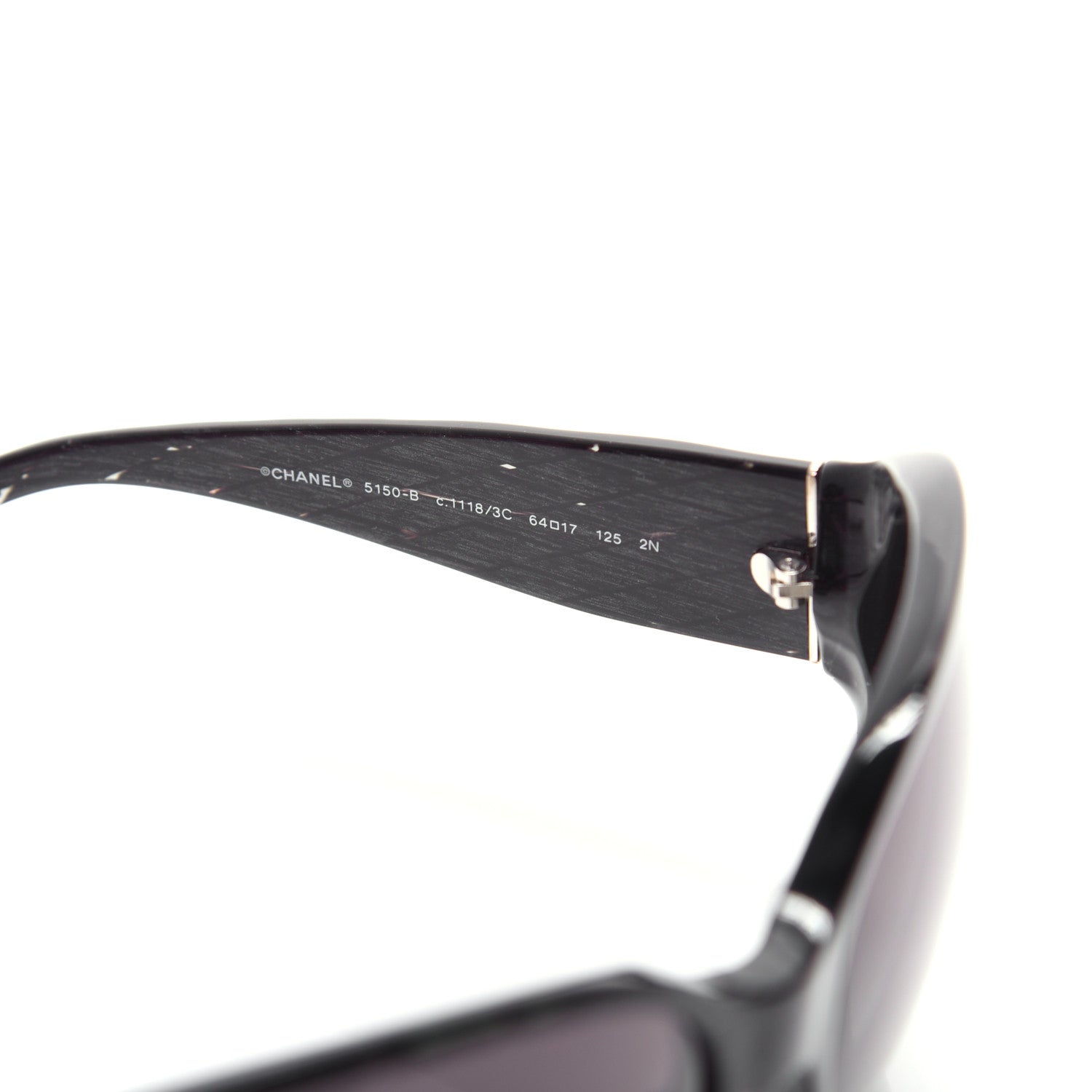 Chanel CC Crystal Sunglasses 5150-B Black 6 of 8