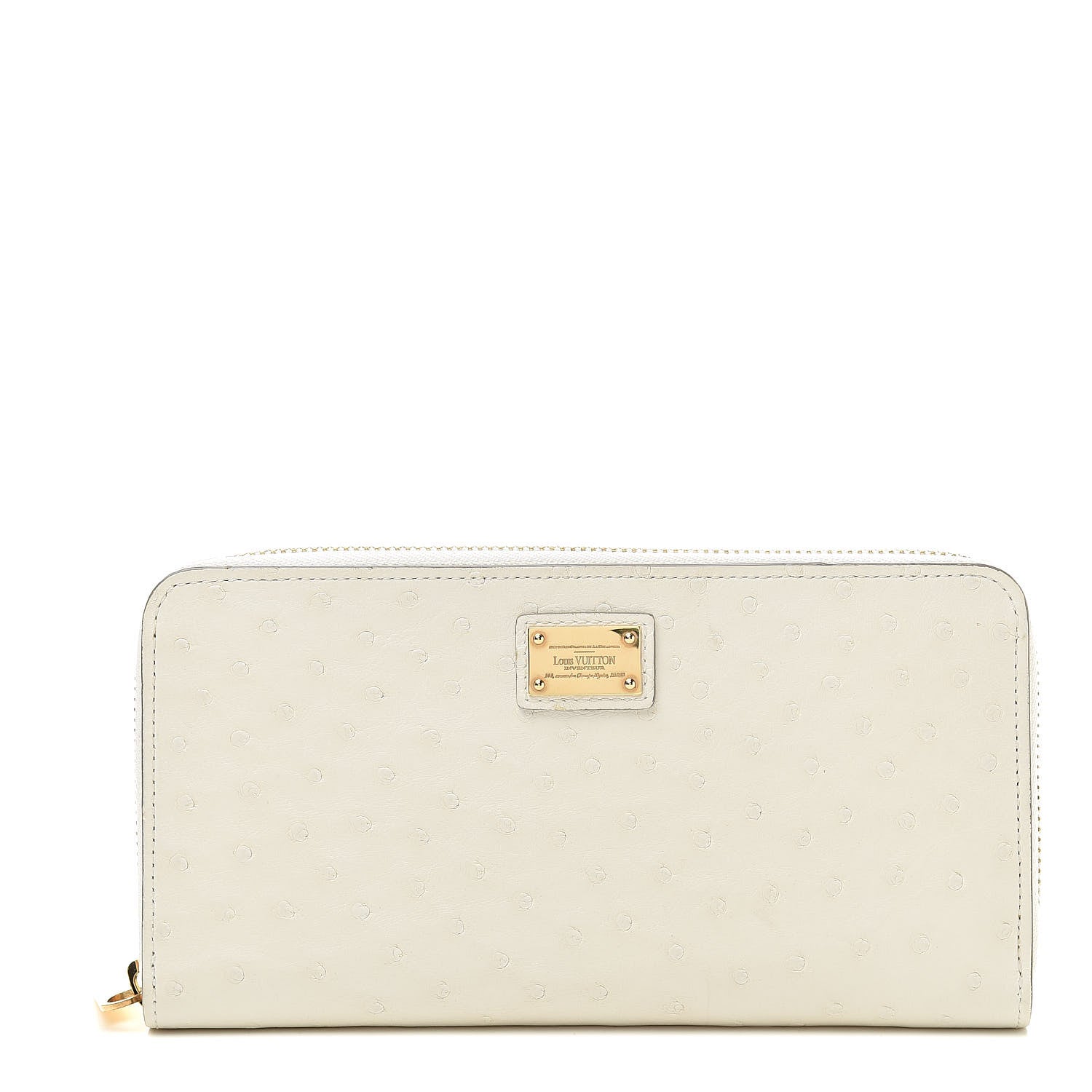 Louis Vuitton Ostrich Zippy White 1 of 8