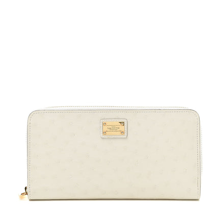 Louis Vuitton Ostrich Zippy White 1 of 8