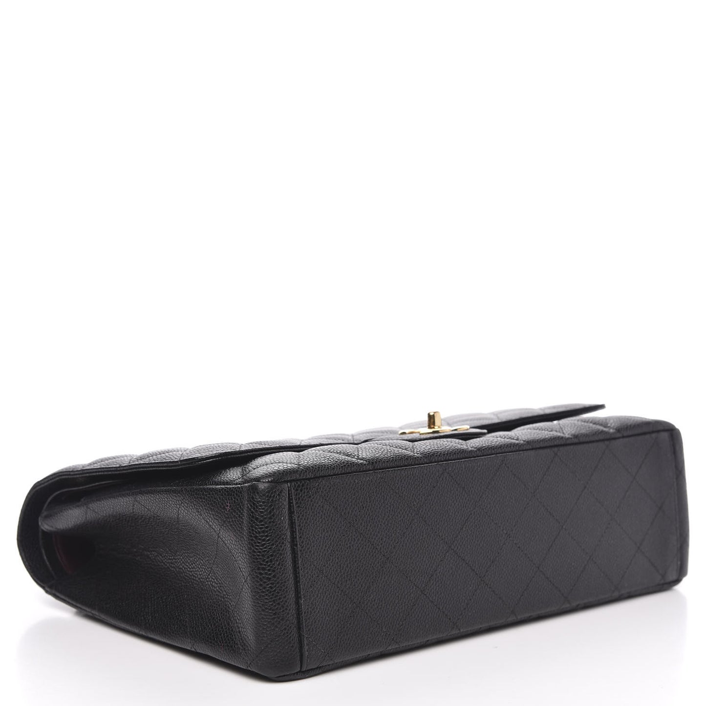 Caviar Quilted Maxi Double Flap Black