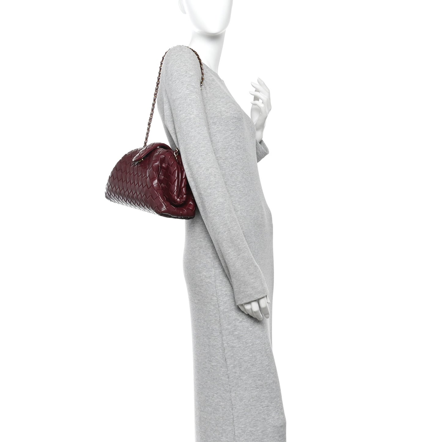 Nappa Intrecciato Teen The Lauren 1980 Clutch With Chain  Barolo