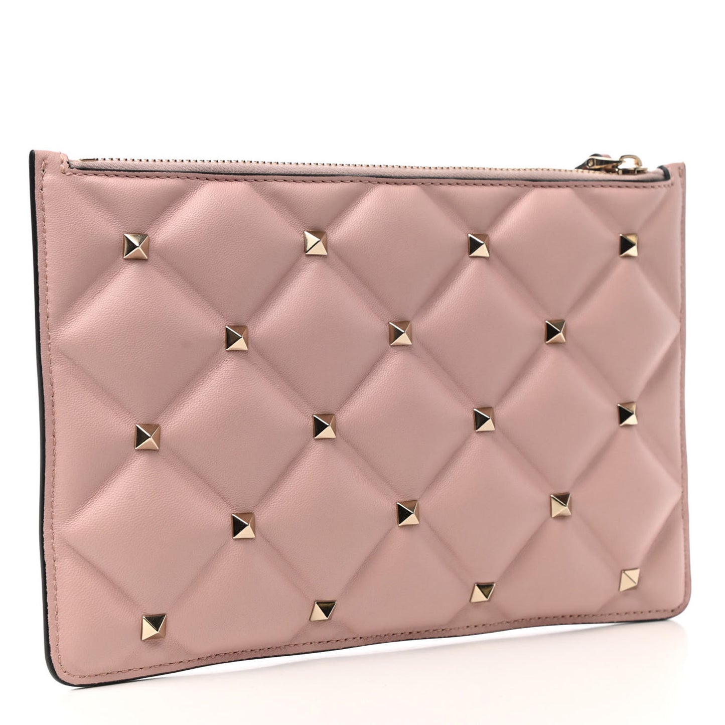 Nappa Small Candystud Zip Pouch Poudre