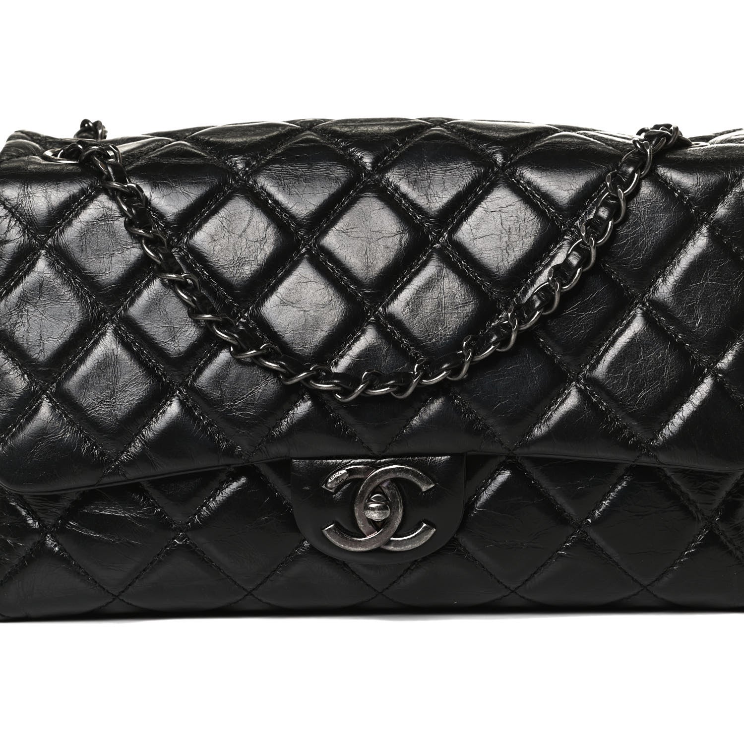 Chanel Glazed Calfskin Quilted Coco Soft Flap Black 8 of 10