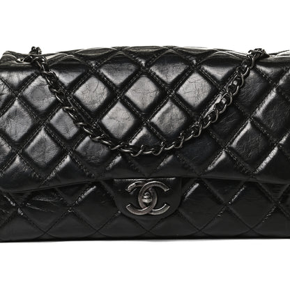 Chanel Glazed Calfskin Quilted Coco Soft Flap Black 8 of 10