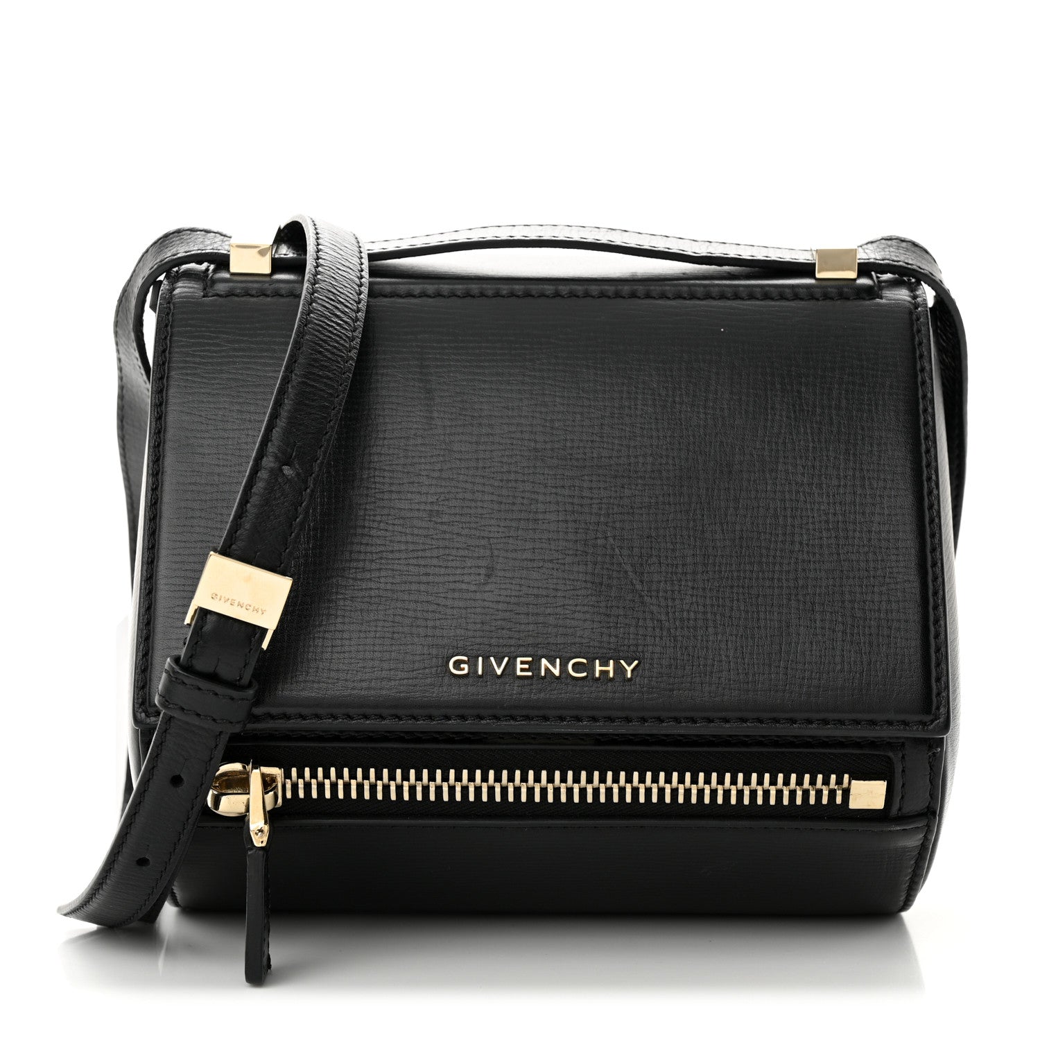 Givenchy Textured Calfskin Mini Pandora Box Crossbody Bag Black 1 of 14