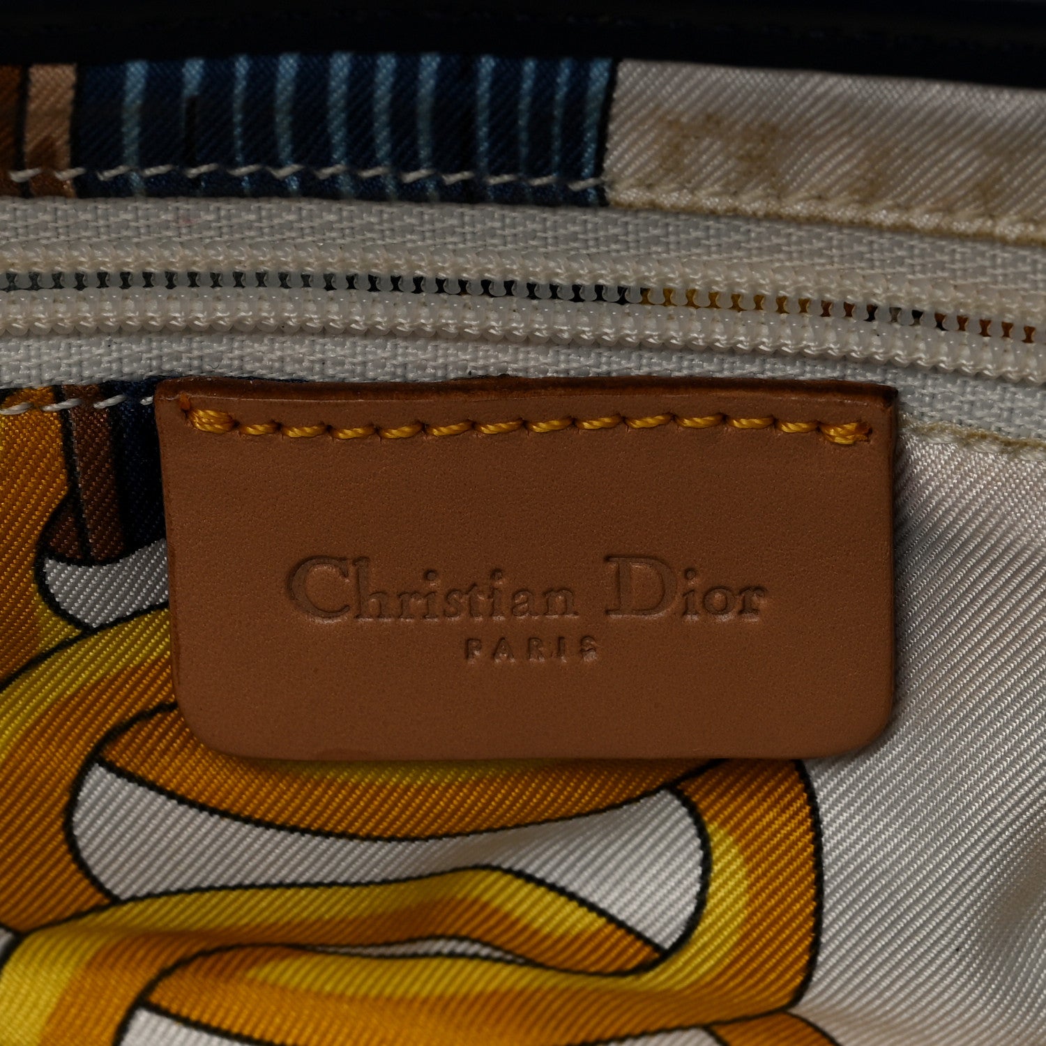 Christian Dior Denim Calfskin Saddle Bag Blue 6 of 10