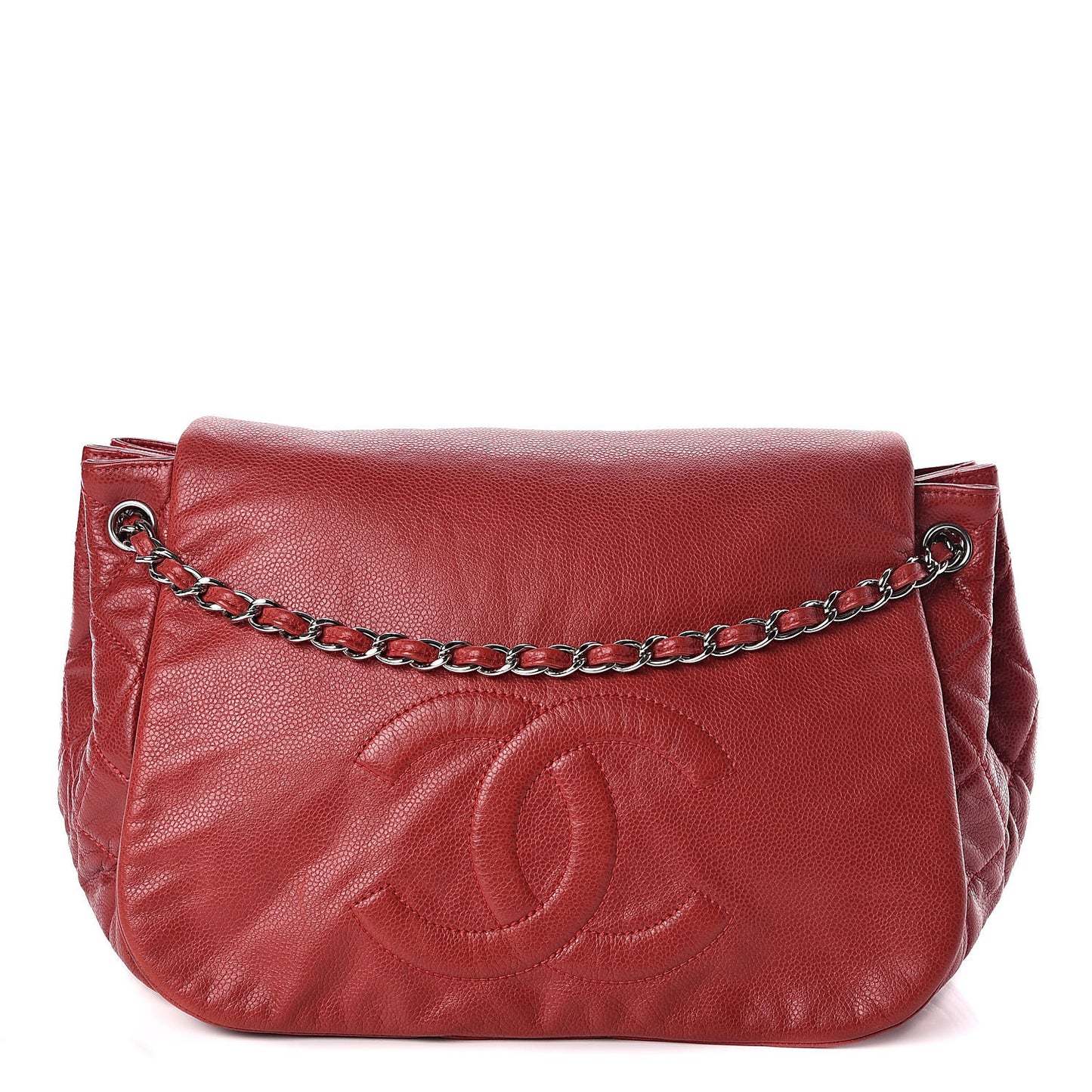 Caviar Timeless CC Accordion Flap Red