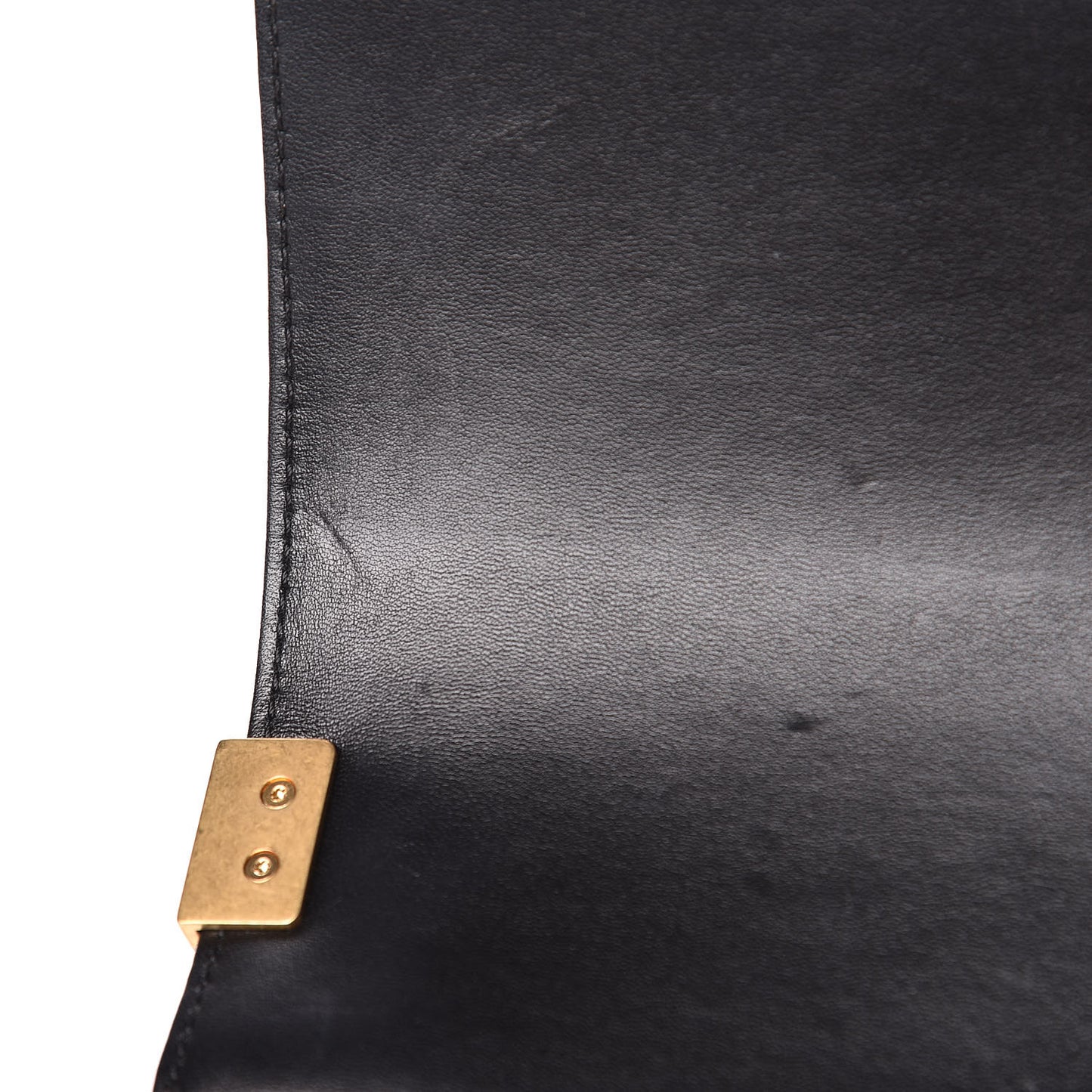 Lambskin Quilted Medium Boy Flap Black