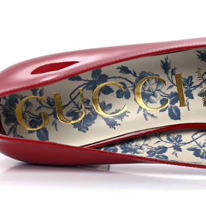 Gucci Vernice GG Victoire 55mm Loafer Pumps 39 Hibiscus Red 7 of 9