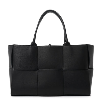 Bottega Veneta Grained Calfskin Maxi Intrecciato Arco Black 1 of 10