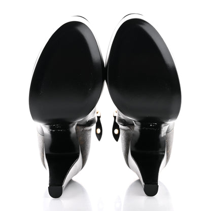 Louis Vuitton Calfskin Monogram Afterglow Platform Ankle Boots 36 Black 6 of 10