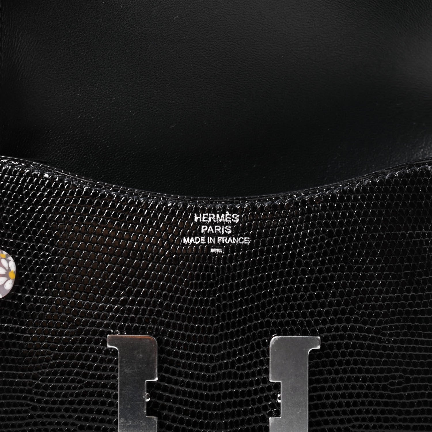 Hermes Lizard Constance Slim Wallet Black 6 of 9