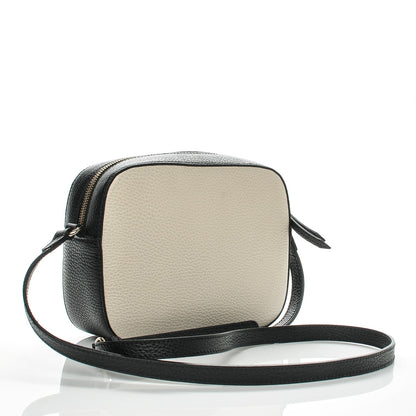 Gucci Dollar Calfskin Bi-Color Small Soho Disco Bag Mystic White Black 3 of 6