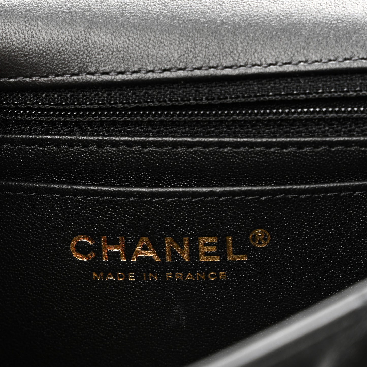 Lambskin Quilted Mini Rectangular Flap Black