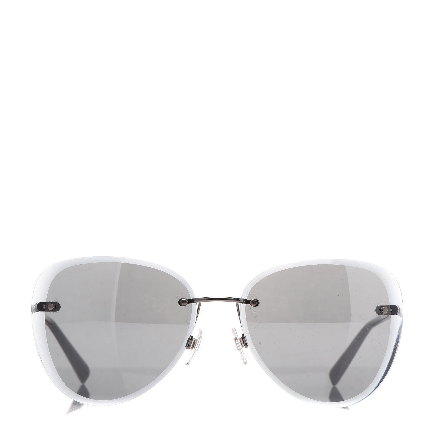 Chanel Mirrored Pilot Sunglasses 4239 Silver 2 of 7