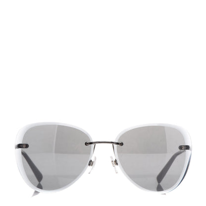 Chanel Mirrored Pilot Sunglasses 4239 Silver 2 of 7