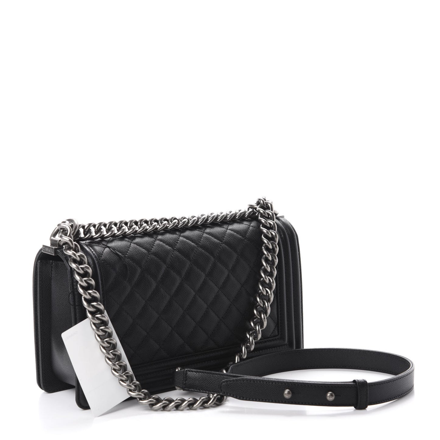 Caviar Quilted Medium Boy Flap Black
