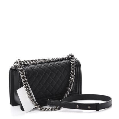 Chanel Caviar Quilted Medium Boy Flap Black 3 of 11