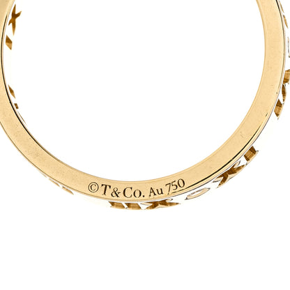 Tiffany 18K Yellow Gold Diamond Wide Atlas Pierced Ring 54 6.75 3 of 4