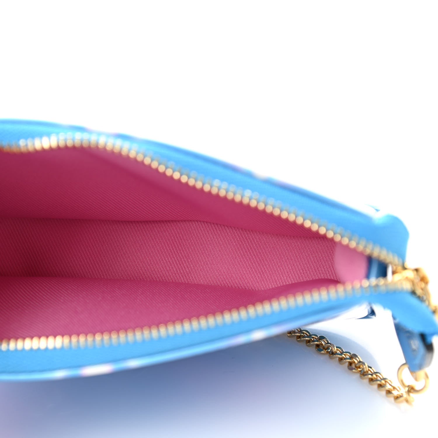 Louis Vuitton Vernis Valentine Mini Pochette Accessories Baby Blue Neon 5 of 6