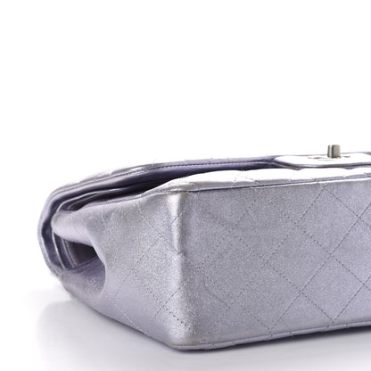 Chanel Iridescent Lambskin Jumbo Double Flap Light Grey 6 of 10