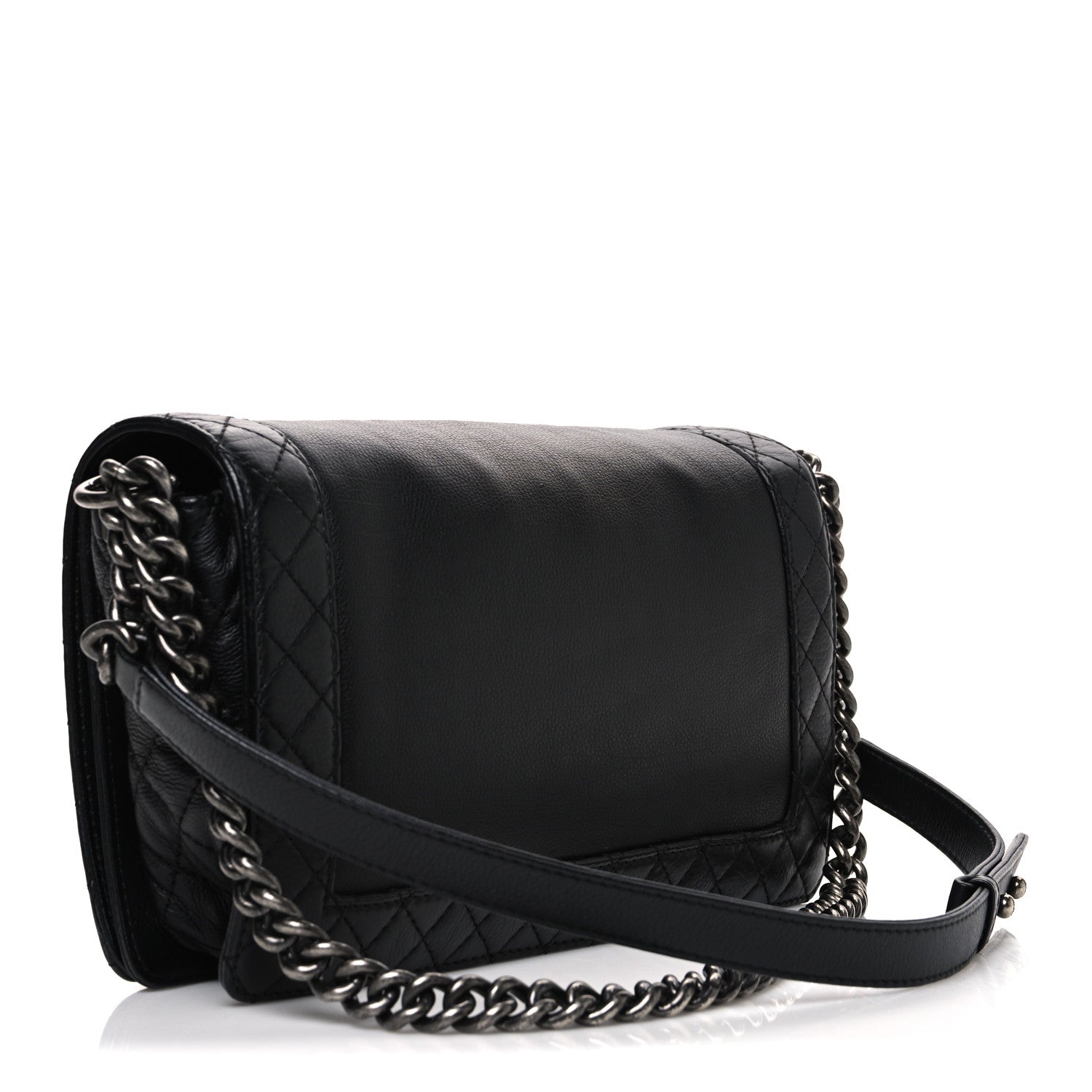 Chanel Calfskin New Medium Boy Reverso Flap Black 3 of 10