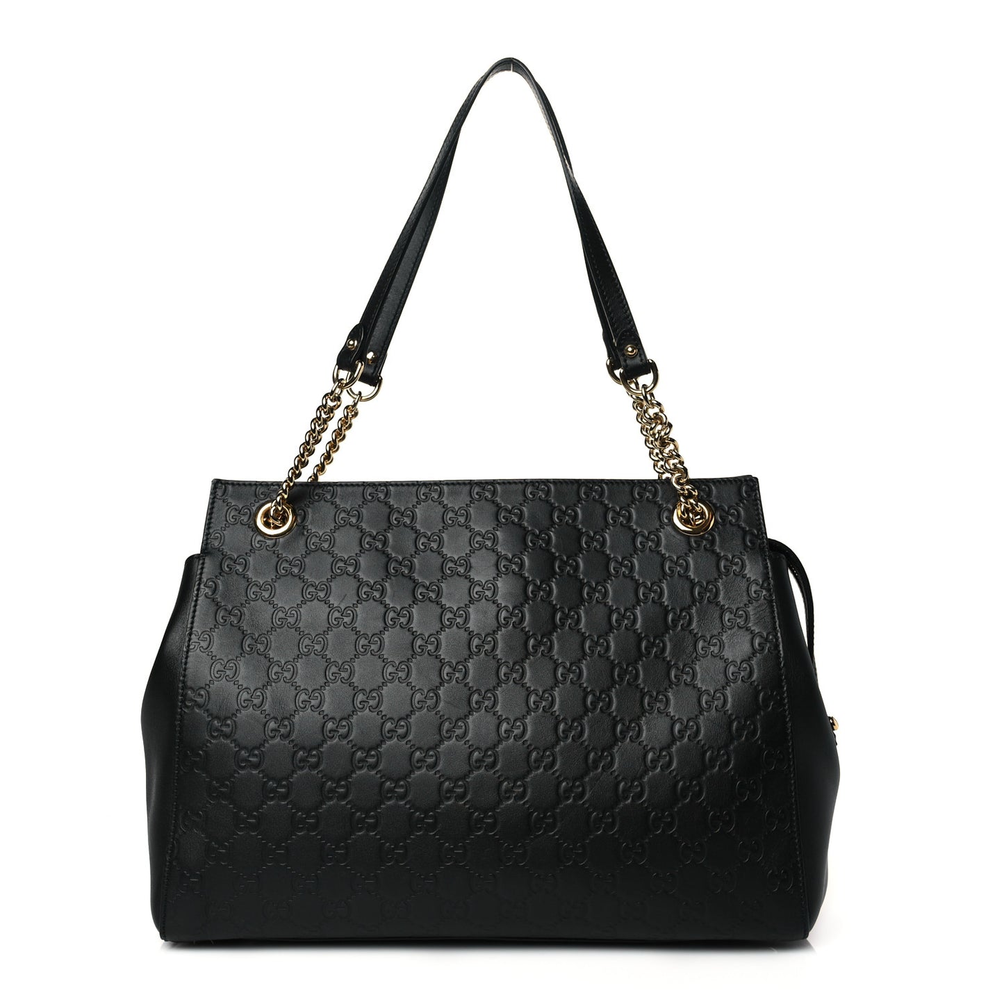 Guccissima Signature Large Shoulder Tote Bag Black