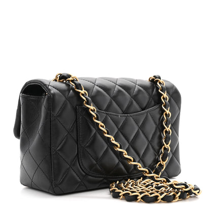 Chanel Lambskin Quilted Mini Rectangular Flap Black 3 of 13