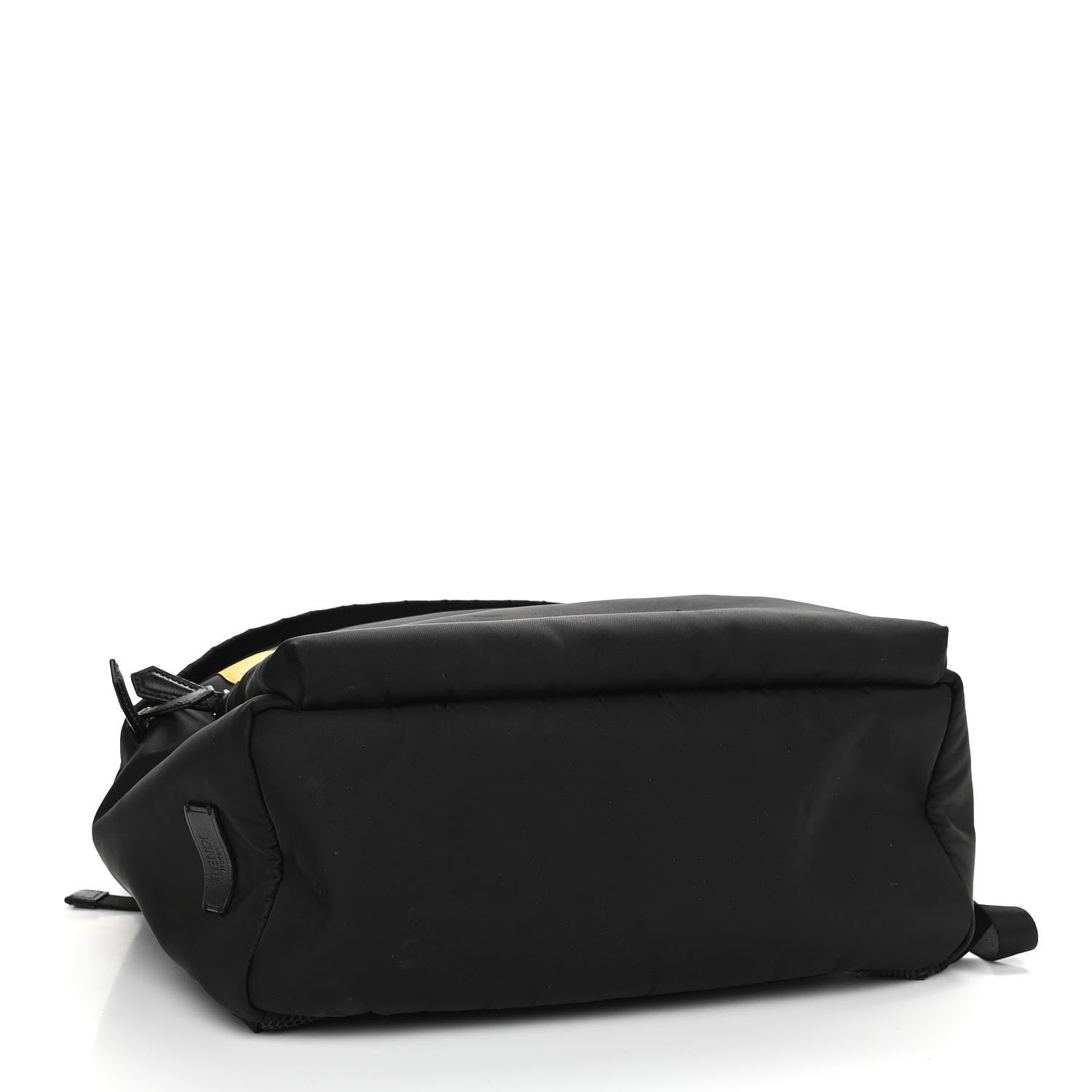 Fendi Nylon Vitello Elite Monster Eyes Rounded Backpack Black Yellow 3 of 11