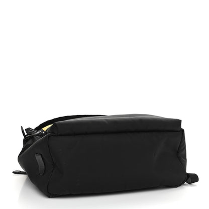 Fendi Nylon Vitello Elite Monster Eyes Rounded Backpack Black Yellow 3 of 11