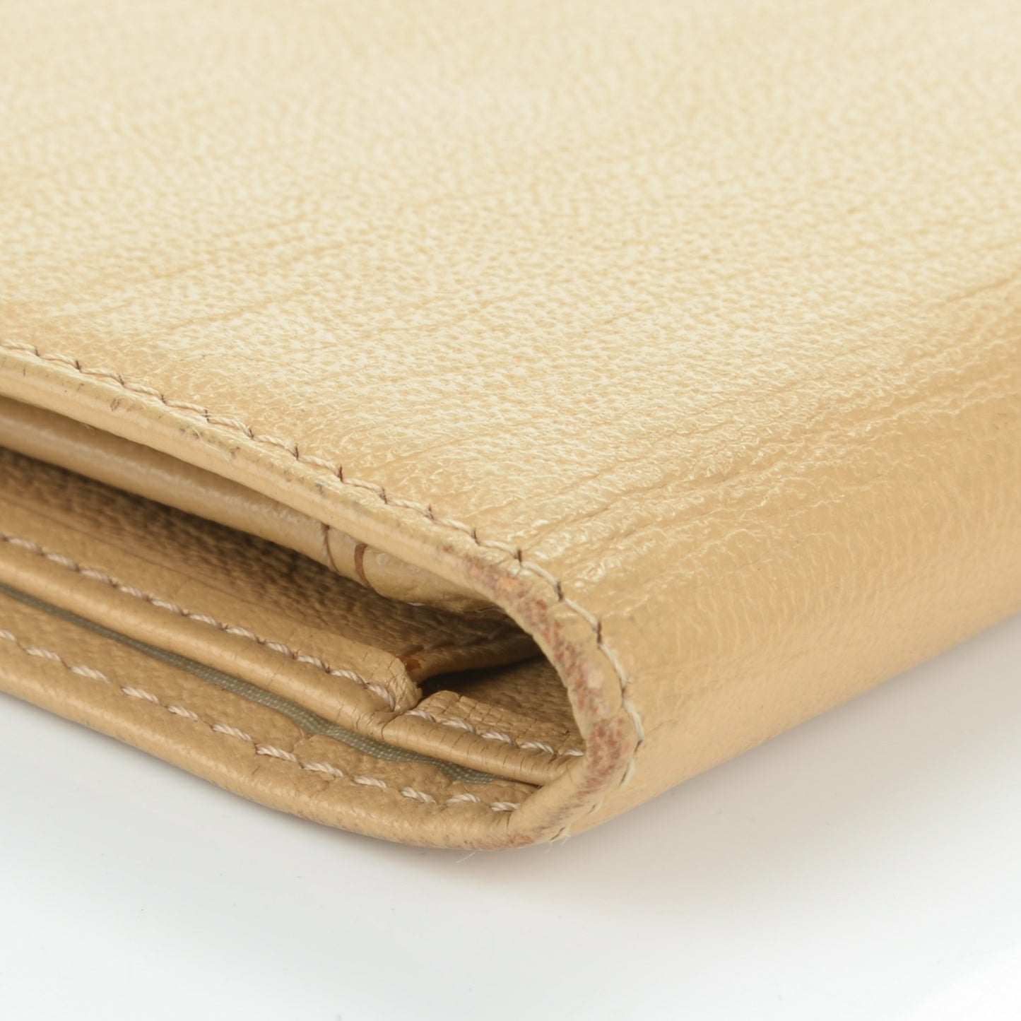 Goatskin CC Yen Wallet Beige