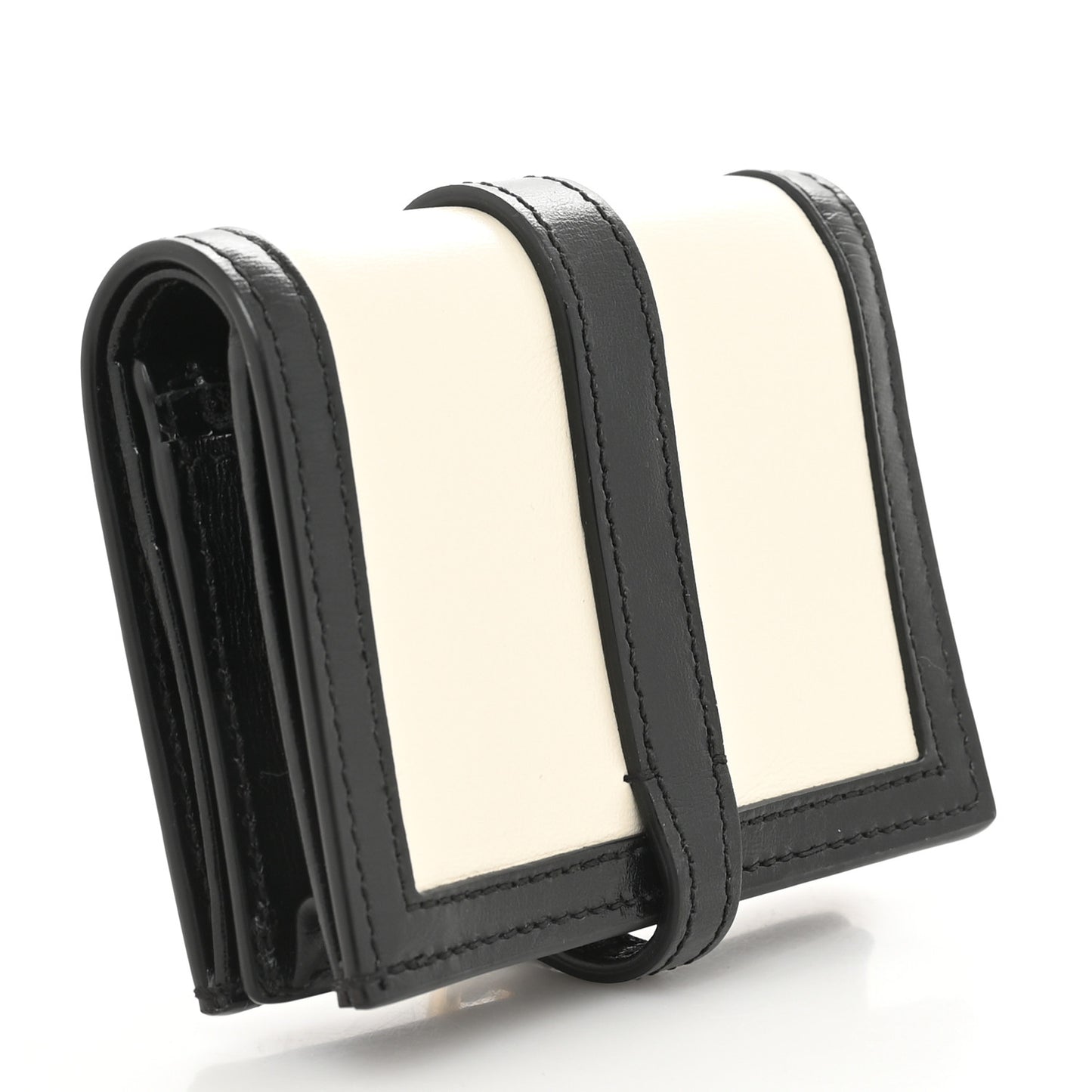 Calfskin Bi-Color Jackie 1961 Card Case Mystic White Black