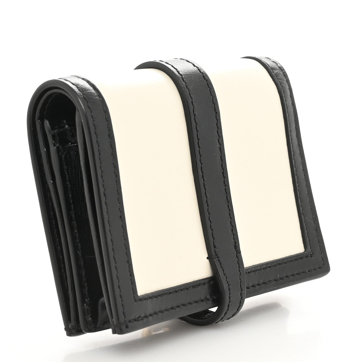 Gucci Calfskin Bi-Color Jackie 1961 Card Case Mystic White Black 3 of 7